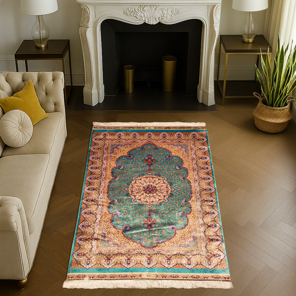 Phirozi Silk Carpet – Handwoven Luxury Heritage Rug