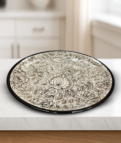 Kalamkari Round Serving Platter