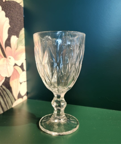 White Glass Goblet Set of 6